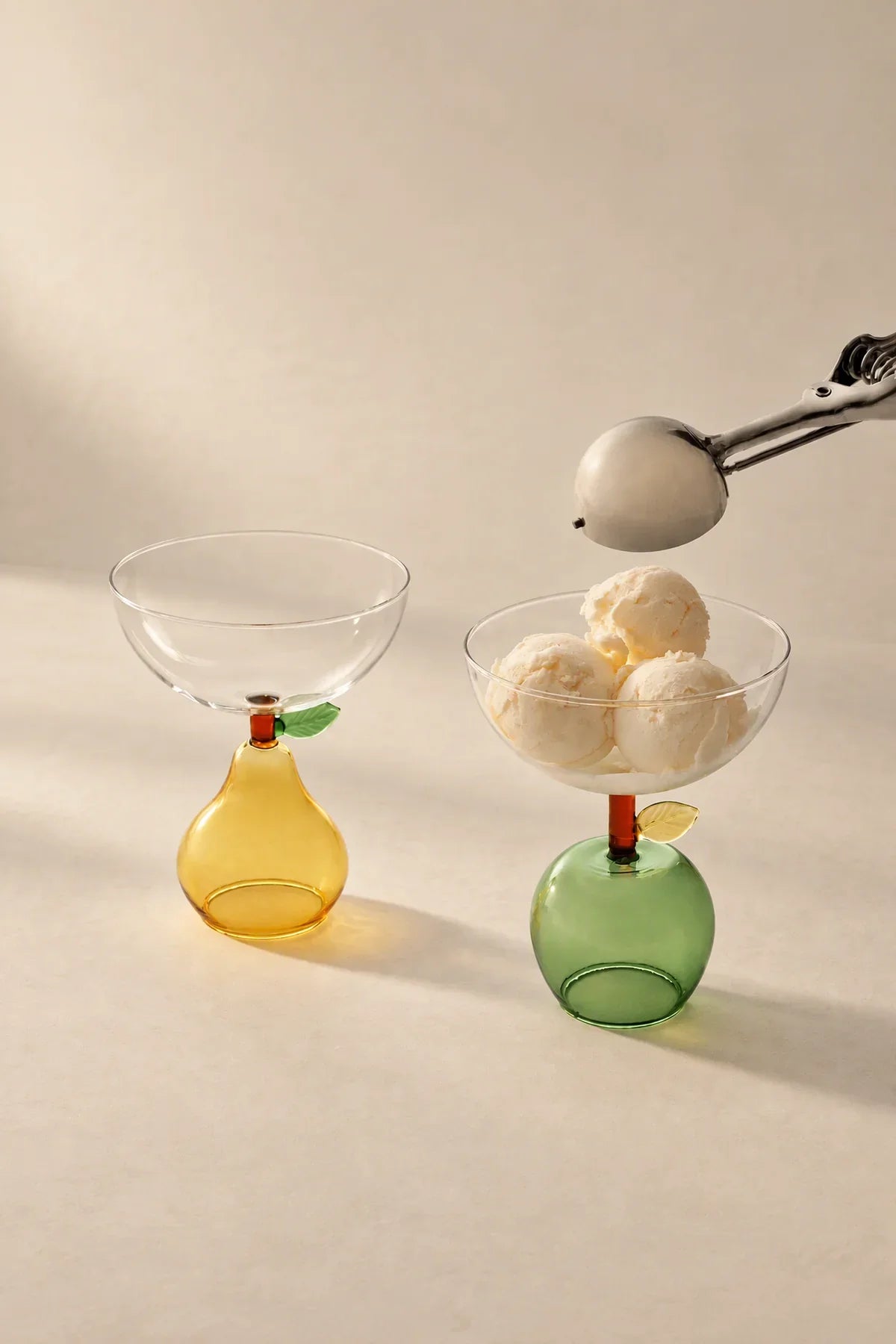 Floating Orchard Multi-Color Borosilicate Glass Dessert Bowl
