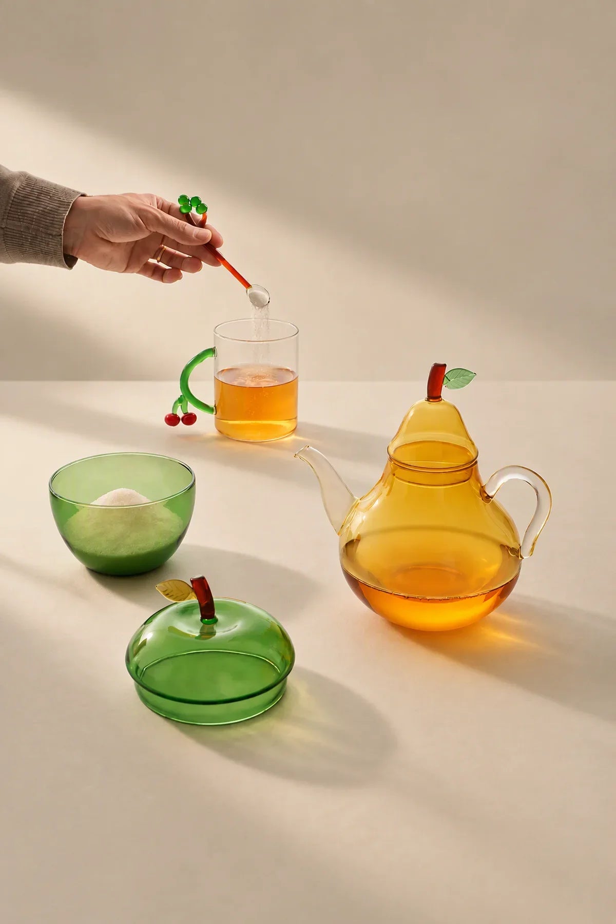 Quiet Fruit Multi-Color Glass Stemware