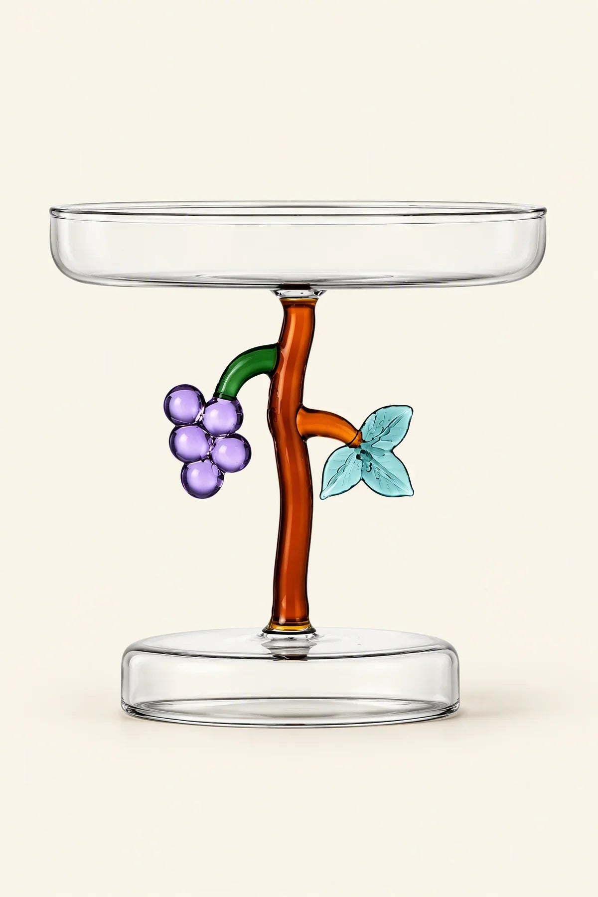 Garden Story Multi-Color Glass Dessert Bowl