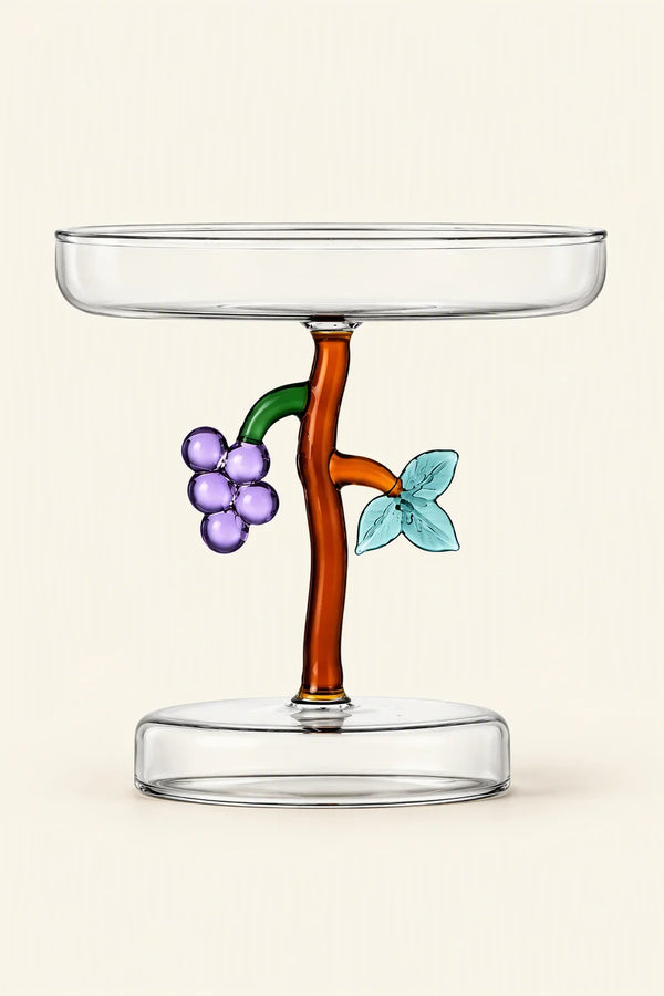 Garden Story Multi-Color Glass Dessert Bowl