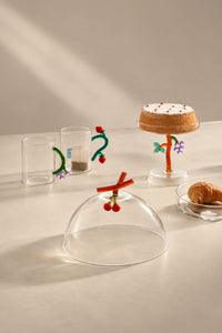 Garden Story Multi-Color Glass Dessert Bowl