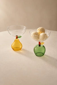 Garden Story Multi-Color Glass Dessert Bowl