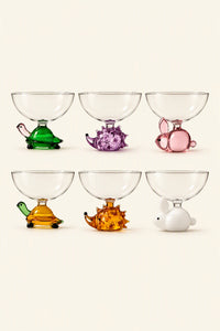 Garden Story Multi-Color Glass Dessert Bowl