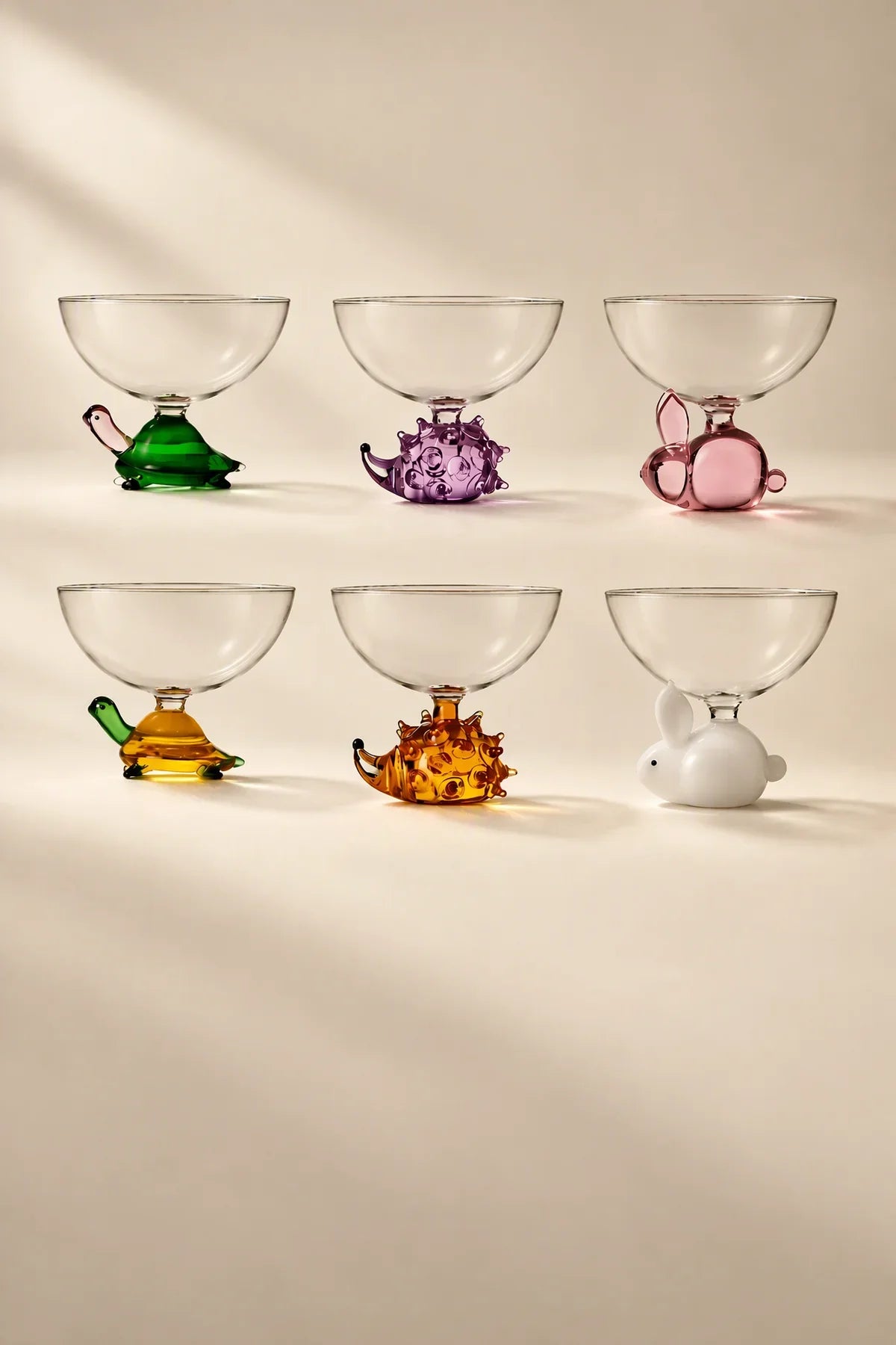 Garden Story Multi-Color Glass Dessert Bowl
