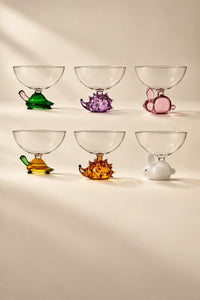 Garden Story Multi-Color Glass Dessert Bowl