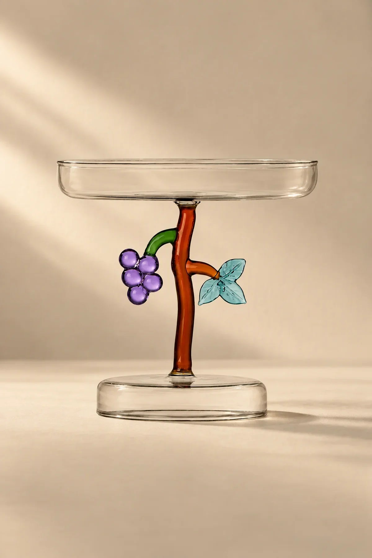 Garden Story Multi-Color Glass Dessert Bowl
