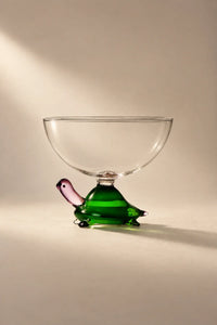 Garden Story Multi-Color Glass Dessert Bowl