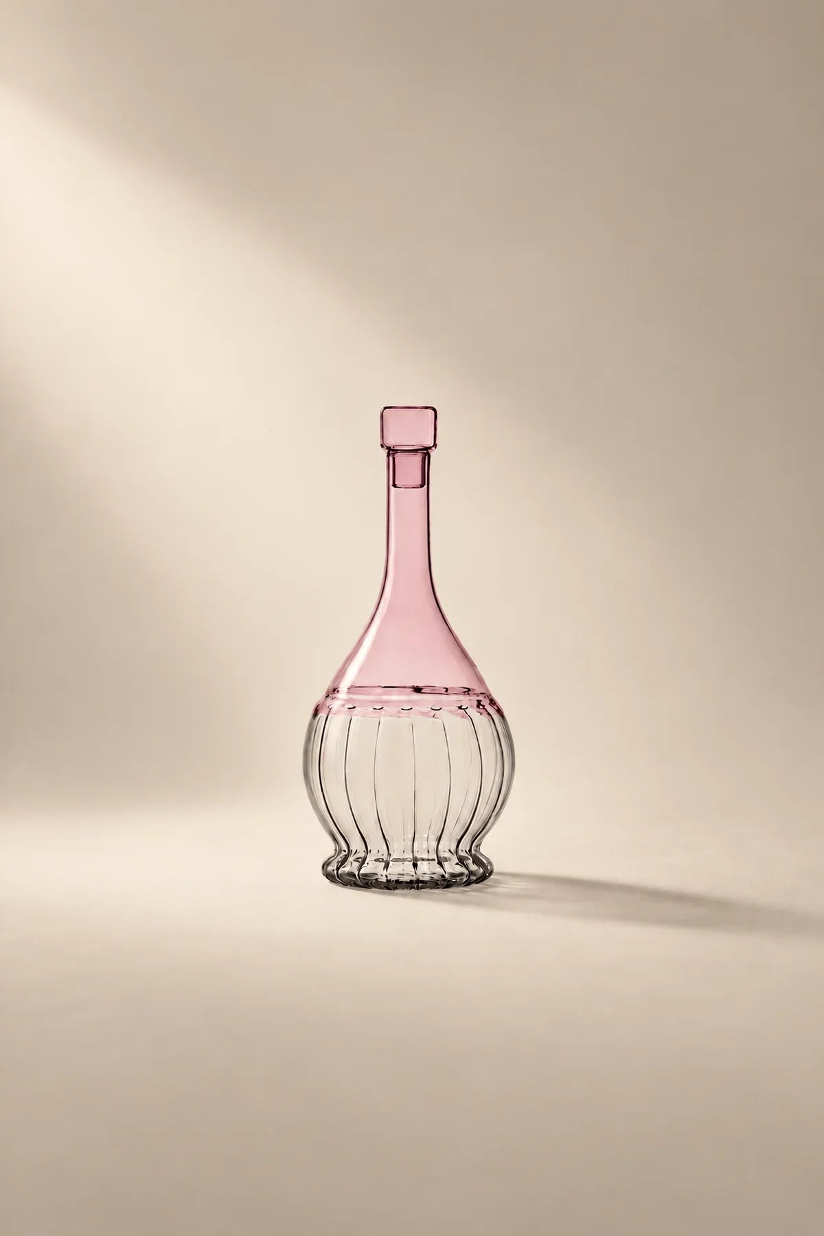 Garden Picnic Green Glass Serving Bottle