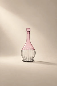 Garden Picnic Green Glass Serving Bottle