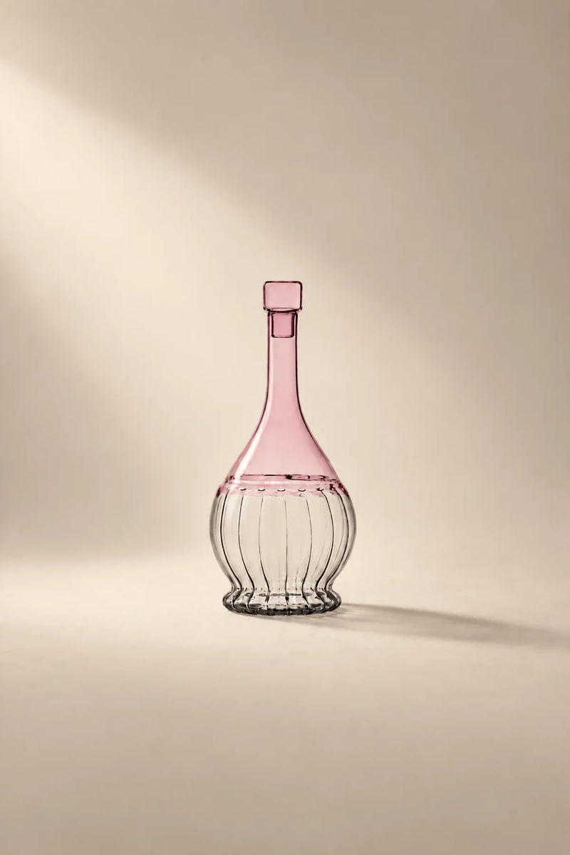 Garden Picnic Green Glass Serving Bottle