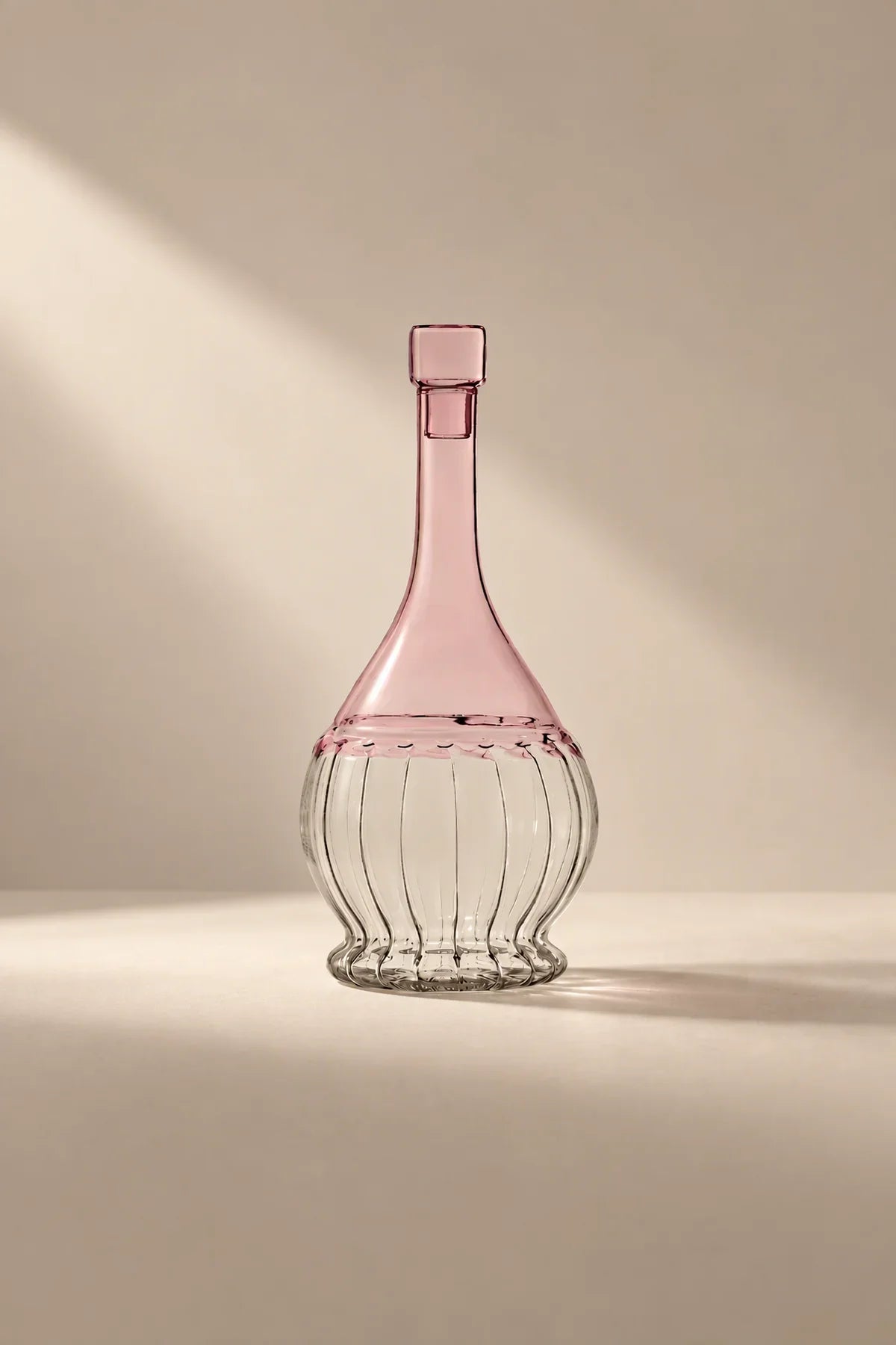 Garden Picnic Green Glass Serving Bottle