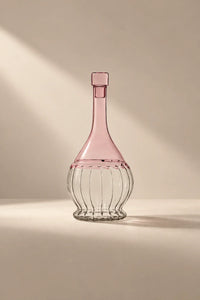 Garden Picnic Green Glass Serving Bottle