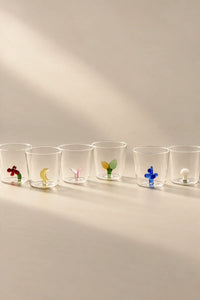 Hidden Garden Clear Glass Tumbler