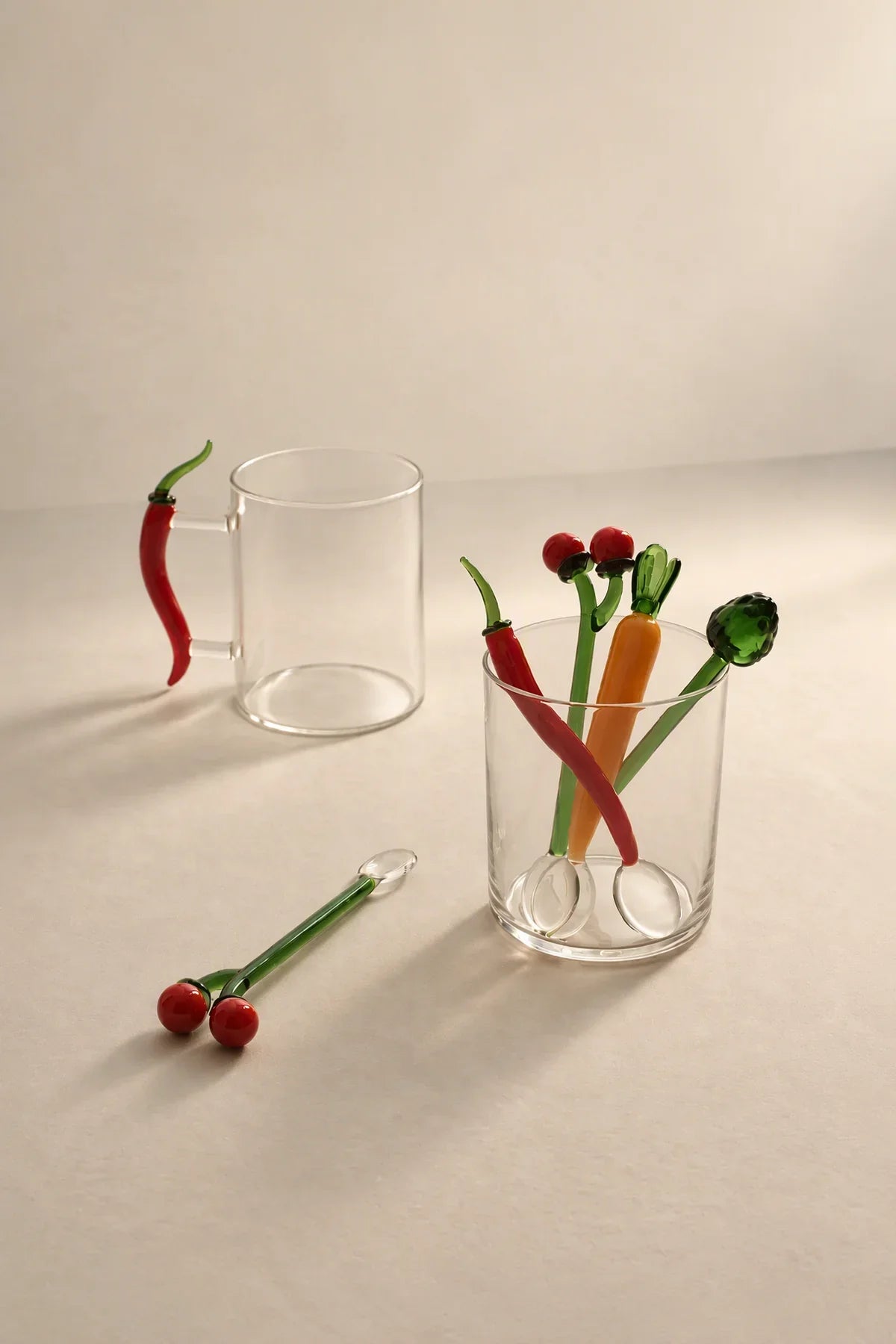 Fresh Picked Multi-Color Glass Stirring Spoon