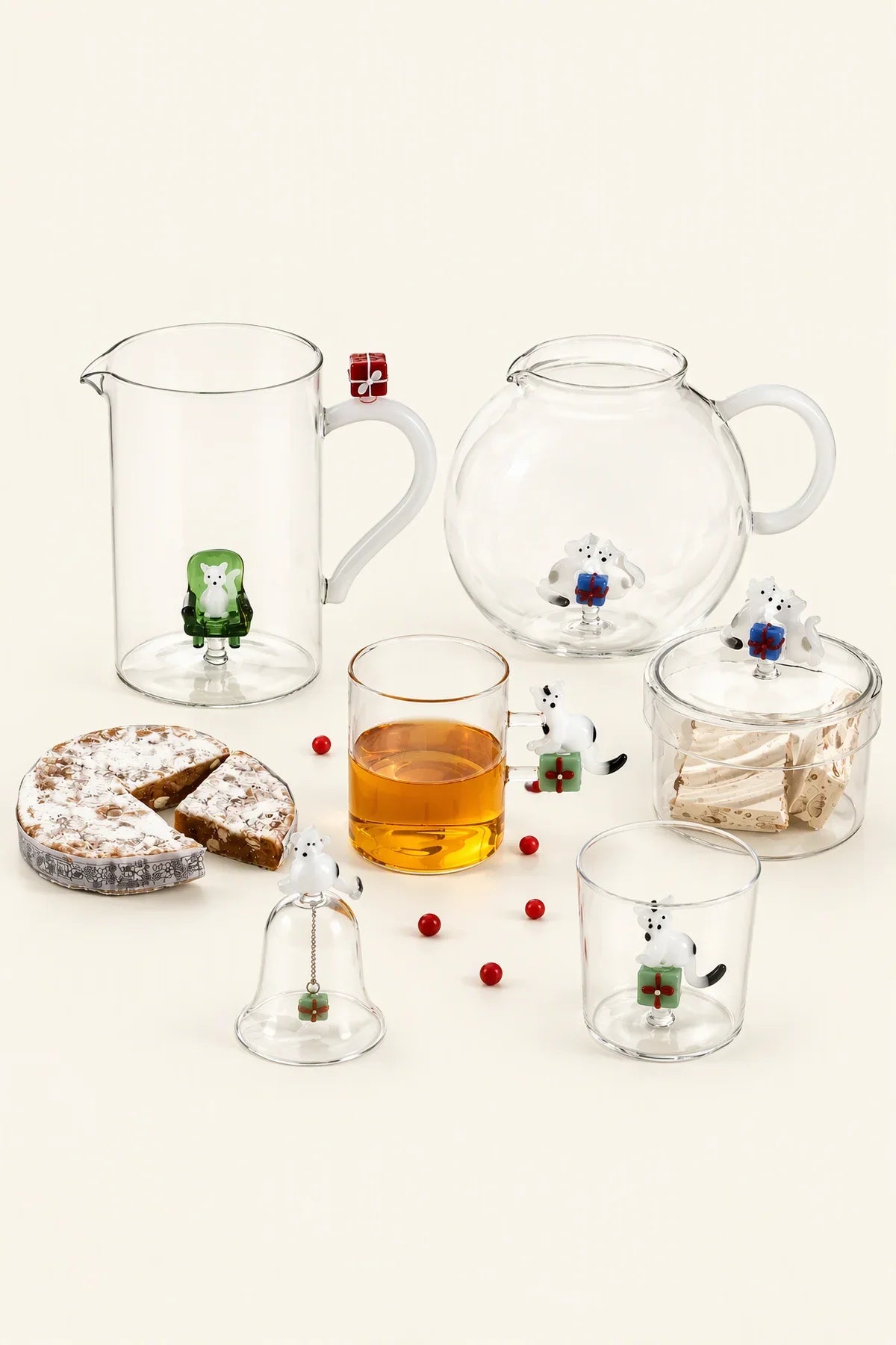 Winter Fable Multi-Color Glass Tableware Collection