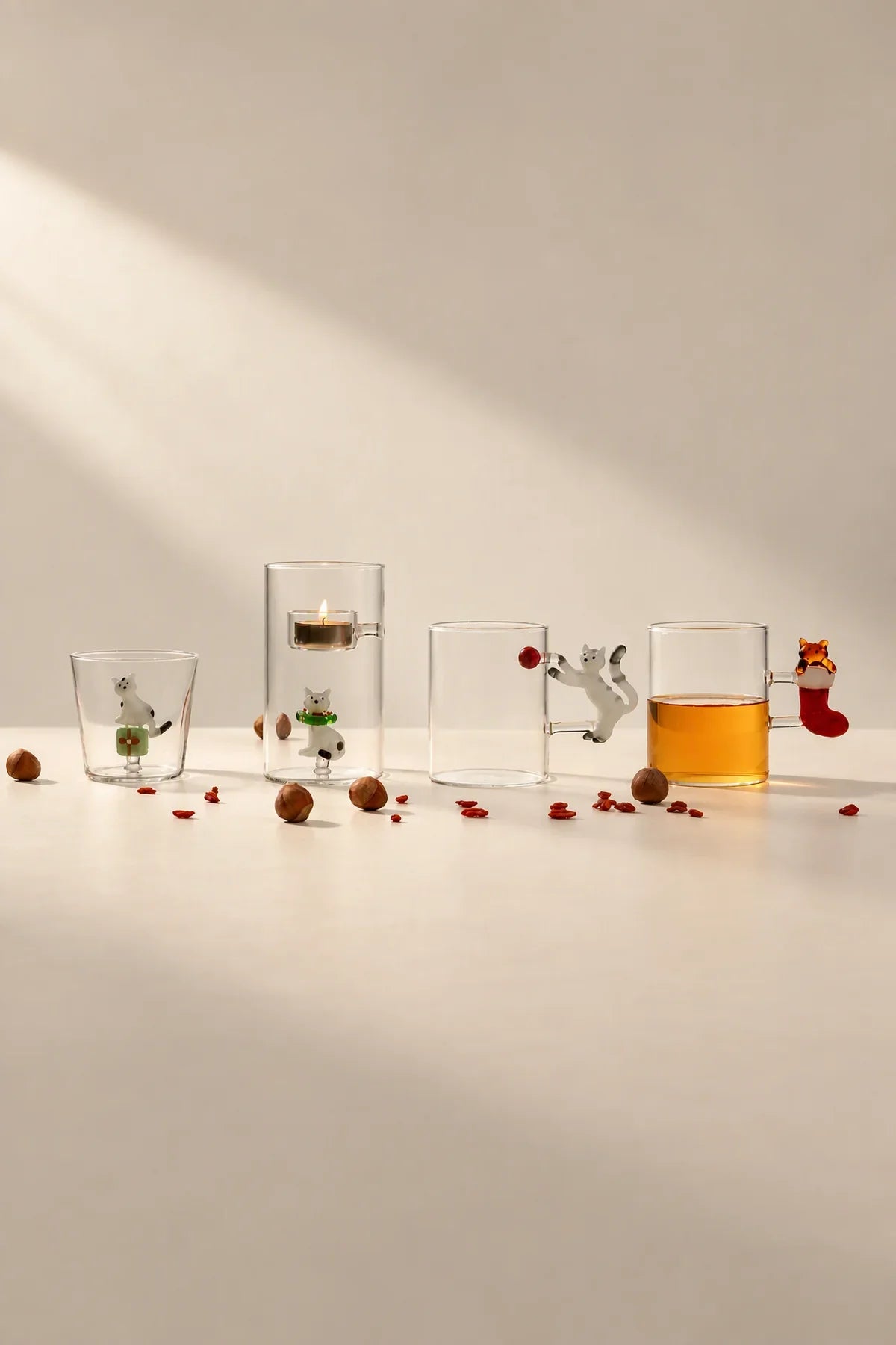 Winter Fable Multi-Color Glass Tableware Collection