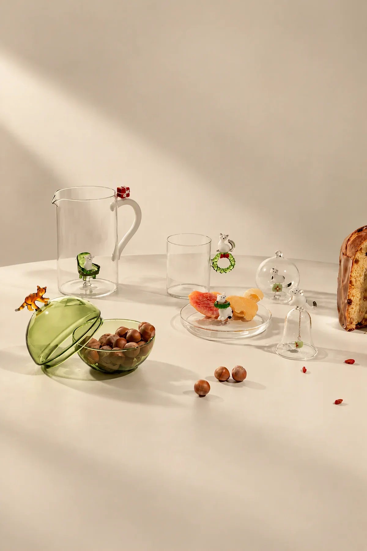 Winter Fable Multi-Color Glass Tableware Collection
