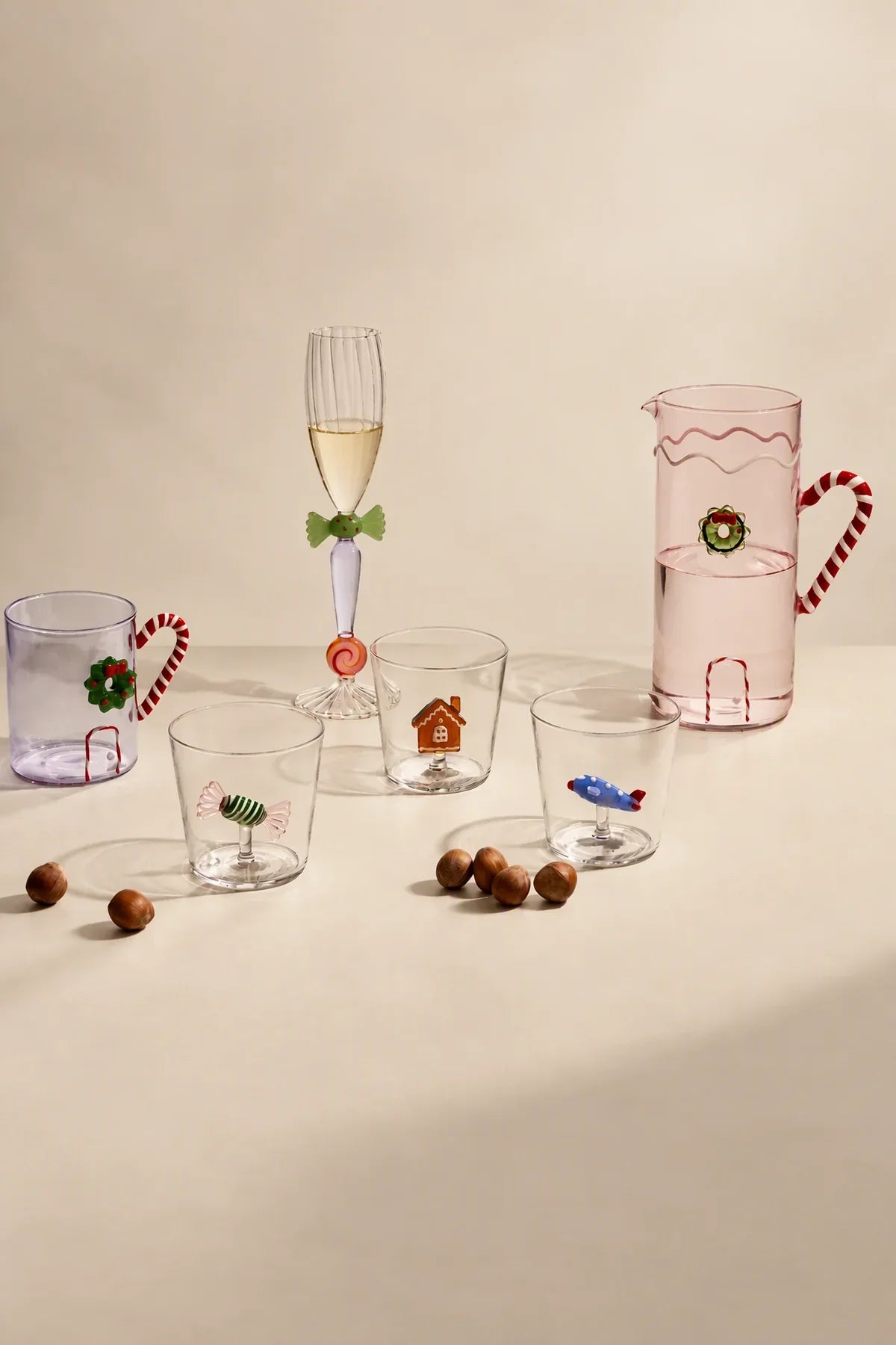 Winter Fable Multi-Color Glass Tableware Collection