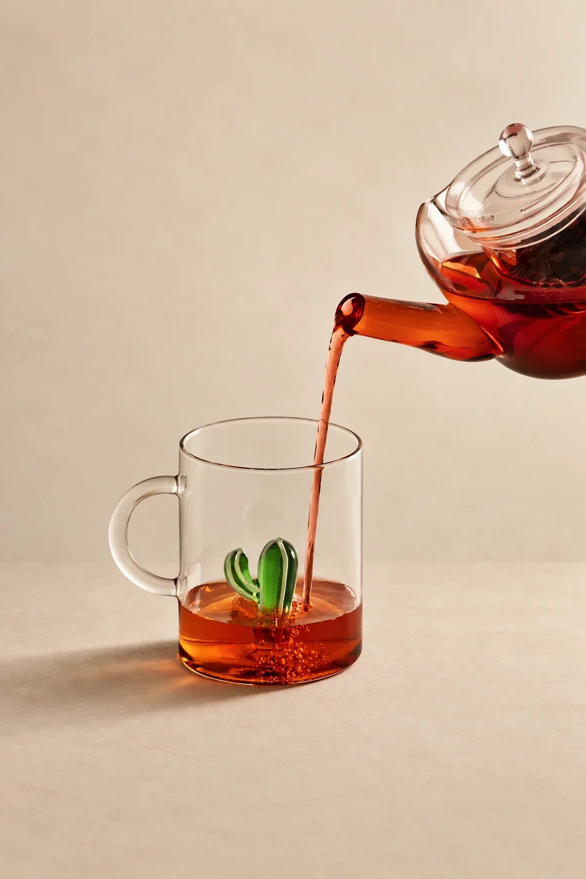 Hidden Oasis Clear Glass Drinking Glass