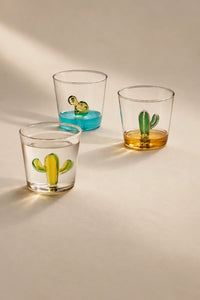 Hidden Oasis Clear Glass Drinking Glass