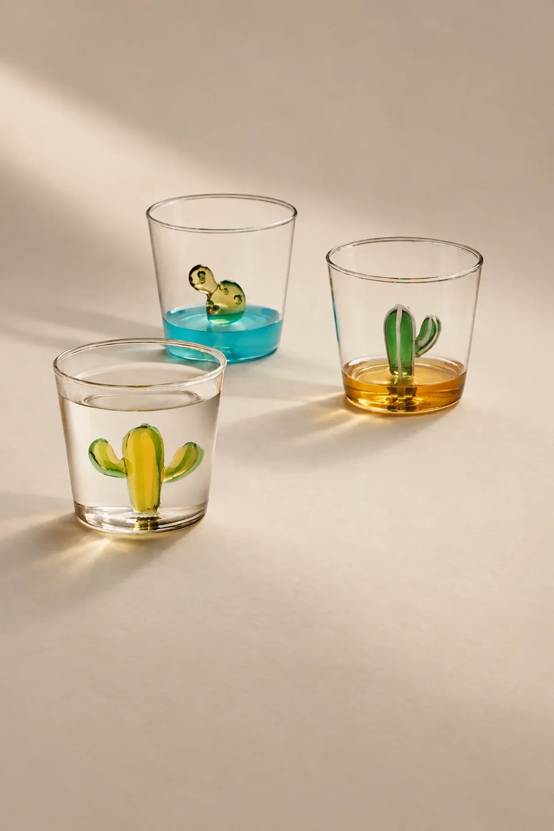 Hidden Oasis Clear Glass Drinking Glass