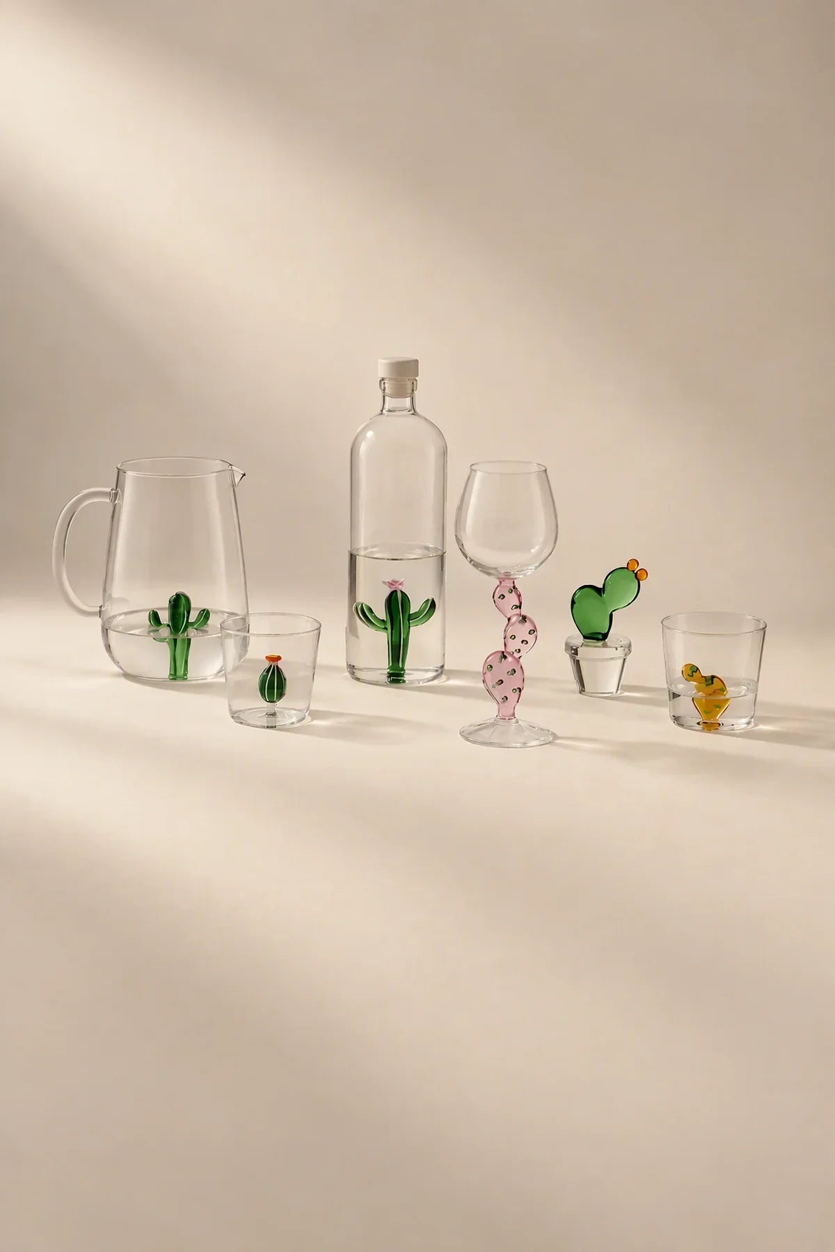 Hidden Oasis Clear Glass Drinking Glass