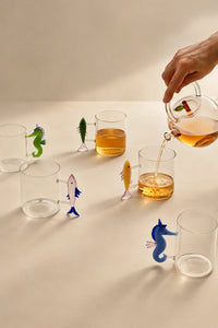 Sea Garden Clear Borosilicate Glassware