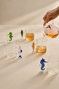 Marine Garden Multi-Color Glass Drinkware Set