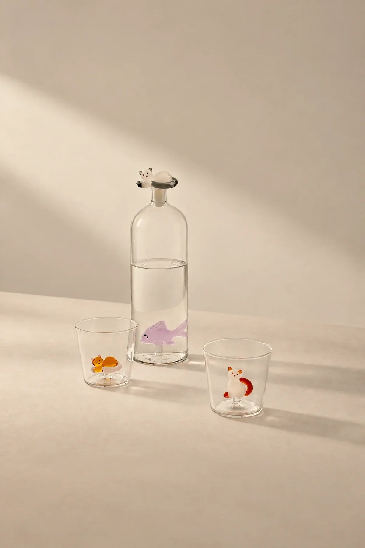 Aquarium Theater Clear Glass Water Carafe