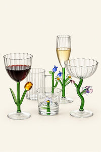 Rooted Flora Multi-Color Glass Drinkware Set