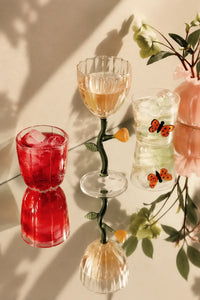 Botanica Garden Clear Borosilicate Glass Drinkware Set