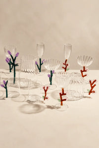 Botanica Garden Clear Borosilicate Glass Drinkware Set