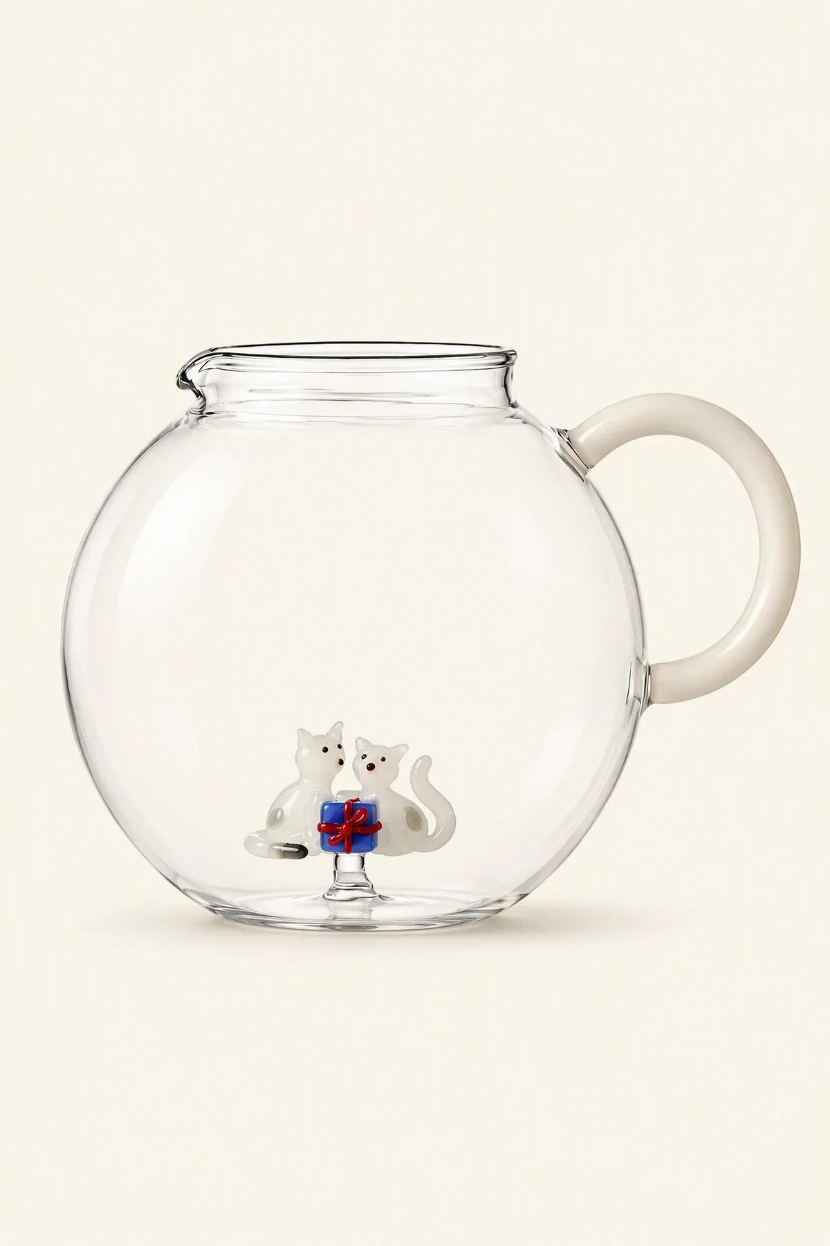 Christmas Tales Clear Glass Teapot