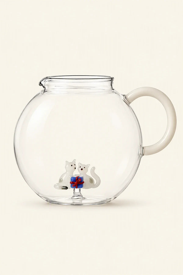 Christmas Tales Clear Glass Teapot