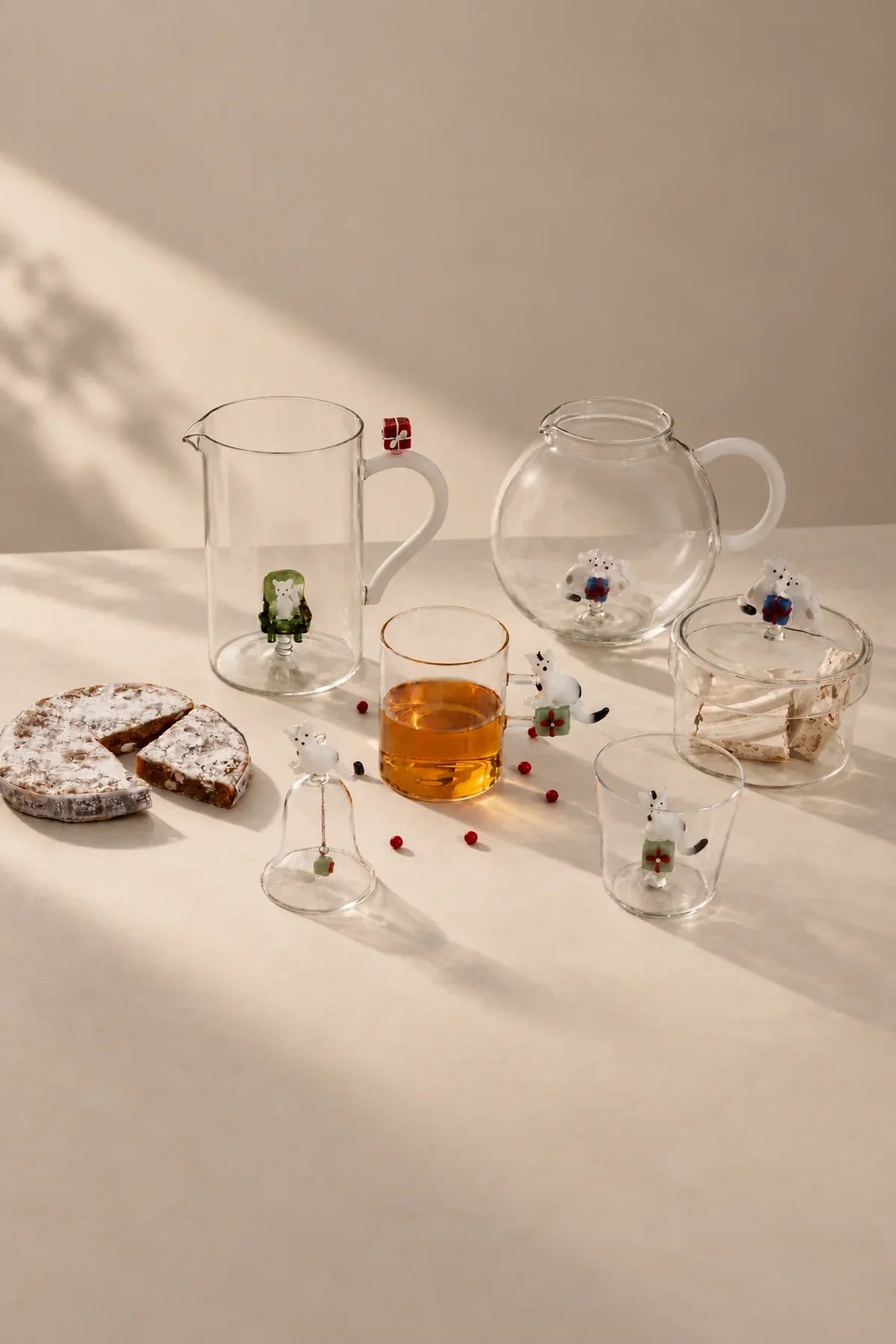 Christmas Tales Clear Glass Teapot