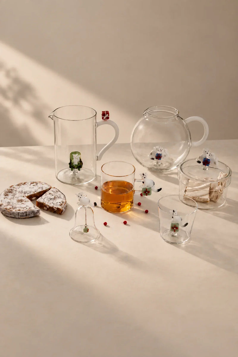 Christmas Tales Clear Glass Teapot