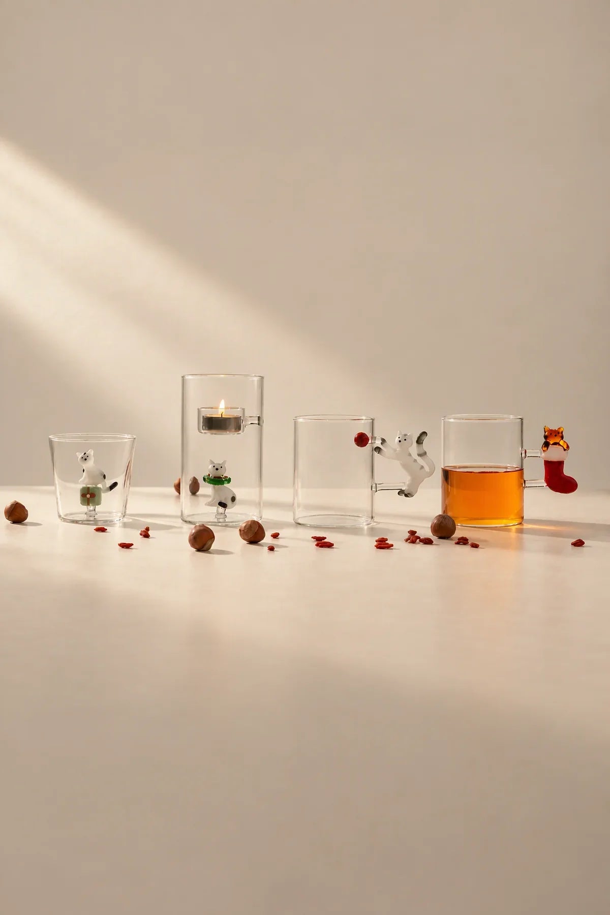 Christmas Tales Clear Glass Teapot