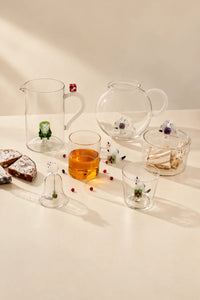 Christmas Tales Clear Glass Teapot