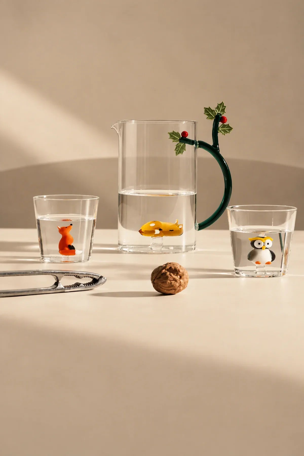 Winter Theater Clear Glass Carafe