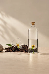 Secret Garden Clear Glass Drinkware Set