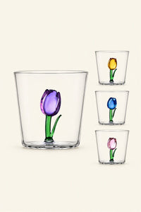 Botanical Garden Clear Glass Drinking Glass