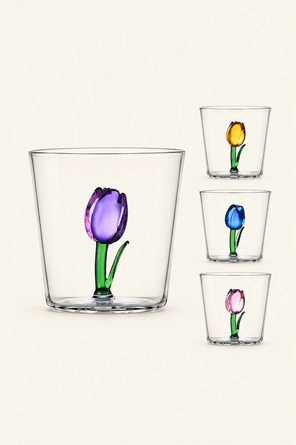 Botanical Garden Clear Glass Drinking Glass
