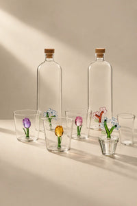 Botanical Garden Clear Glass Drinking Glass