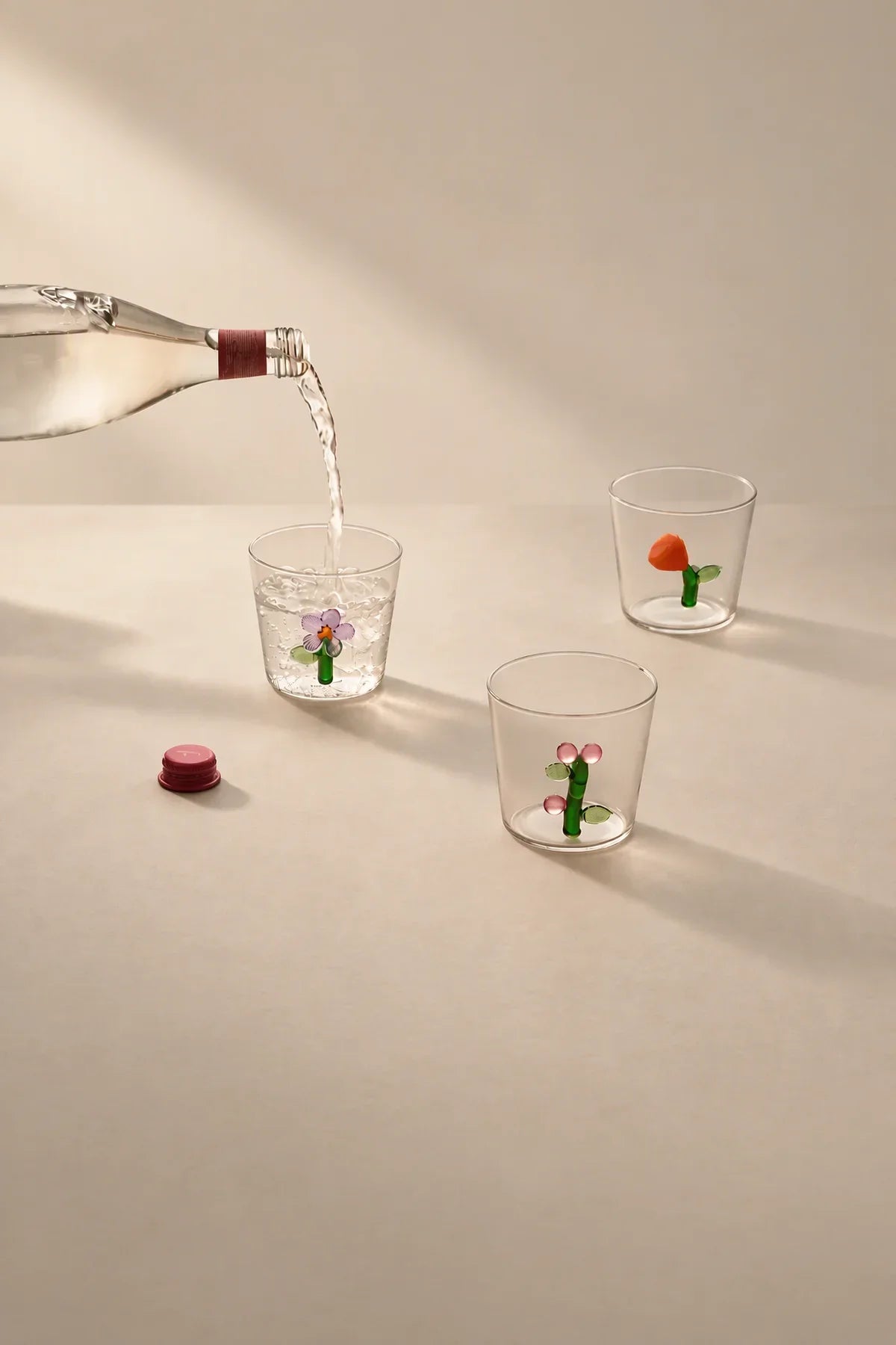 Botanical Garden Clear Glass Drinking Glass