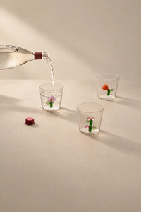 Botanical Garden Clear Glass Drinking Glass