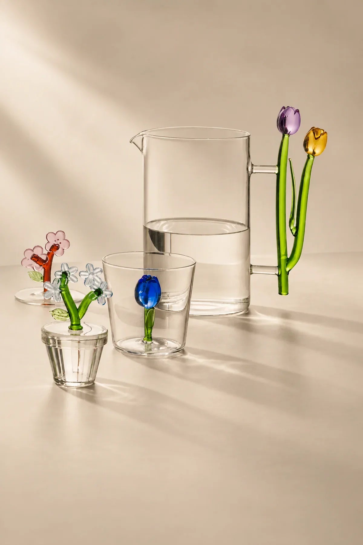 Botanical Garden Clear Glass Drinking Glass