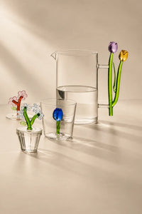 Botanical Garden Clear Glass Drinking Glass