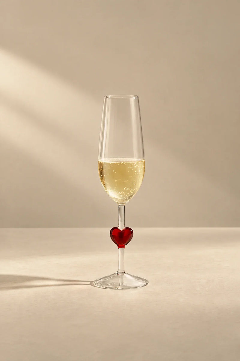 Sweetheart Pulse Clear Glass Glassware Collection
