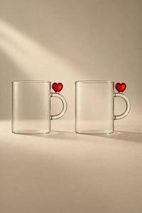 Sweetheart Pulse Clear Glass Glassware Collection