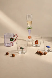 Sugar Rush Candy-Tone Glass Champagne Flute Set